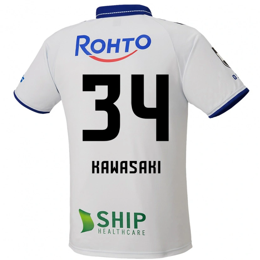 Danxen Homme Maillot Shuhei Kawasaki #34 Bleu Blanc Noir Tenues Extérieur 2025/26 T-Shirt