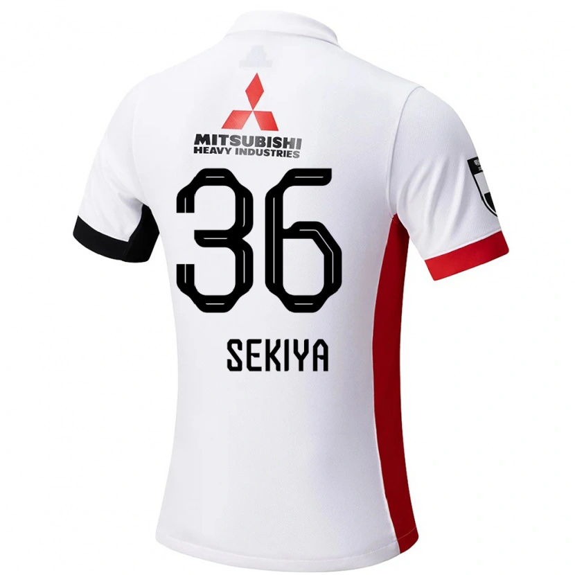 Danxen Homme Maillot Hikaru Sekiya #36 Blanc Noir Tenues Extérieur 2025/26 T-Shirt