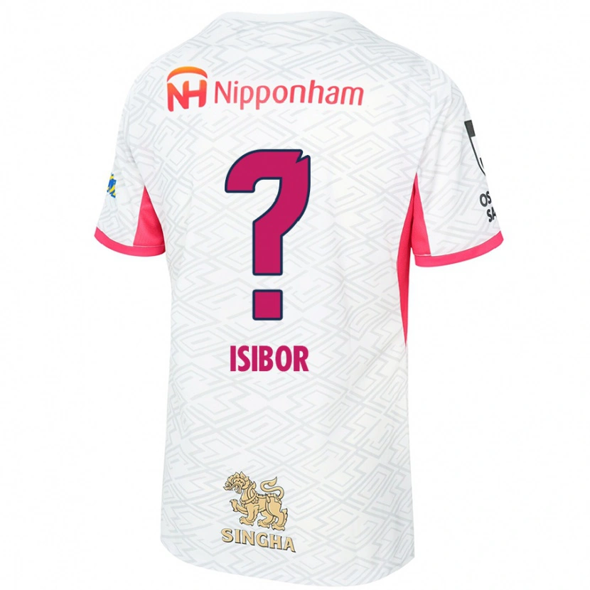 Danxen Homme Maillot Ken Isibor #0 Blanc Rose Sakura Tenues Extérieur 2025/26 T-Shirt