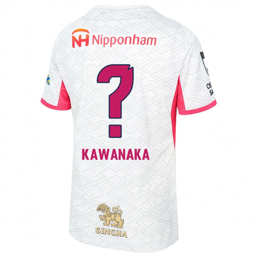 Danxen Homme Maillot Aoto Kawanaka #0 Blanc Rose Sakura Tenues Extérieur 2025/26 T-Shirt