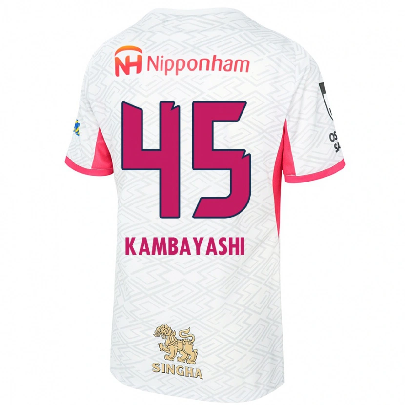 Danxen Homme Maillot Go Kambayashi #45 Rose Sakura Blanc Tenues Extérieur 2025/26 T-Shirt