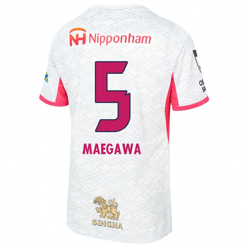 Danxen Homme Maillot Miki Maegawa #5 Rose Sakura Blanc Tenues Extérieur 2025/26 T-Shirt