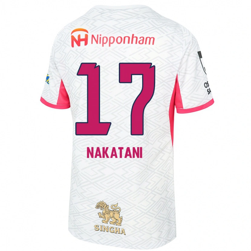 Danxen Homme Maillot Rina Nakatani #17 Blanc Rose Sakura Tenues Extérieur 2025/26 T-Shirt