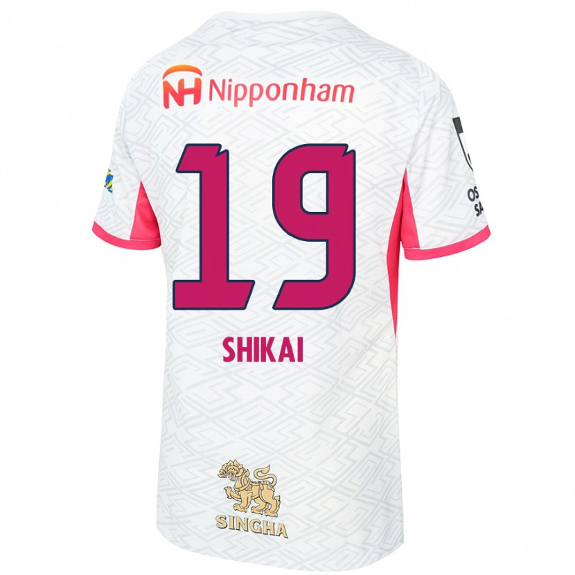 Danxen Homme Maillot Yukina Shikai #19 Rose Sakura Blanc Tenues Extérieur 2025/26 T-Shirt