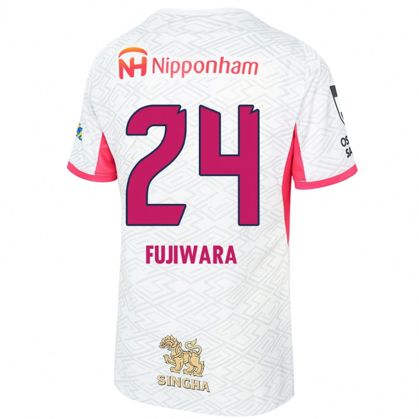 Danxen Homme Maillot Nodoka Fujiwara #24 Blanc Rose Sakura Tenues Extérieur 2025/26 T-Shirt