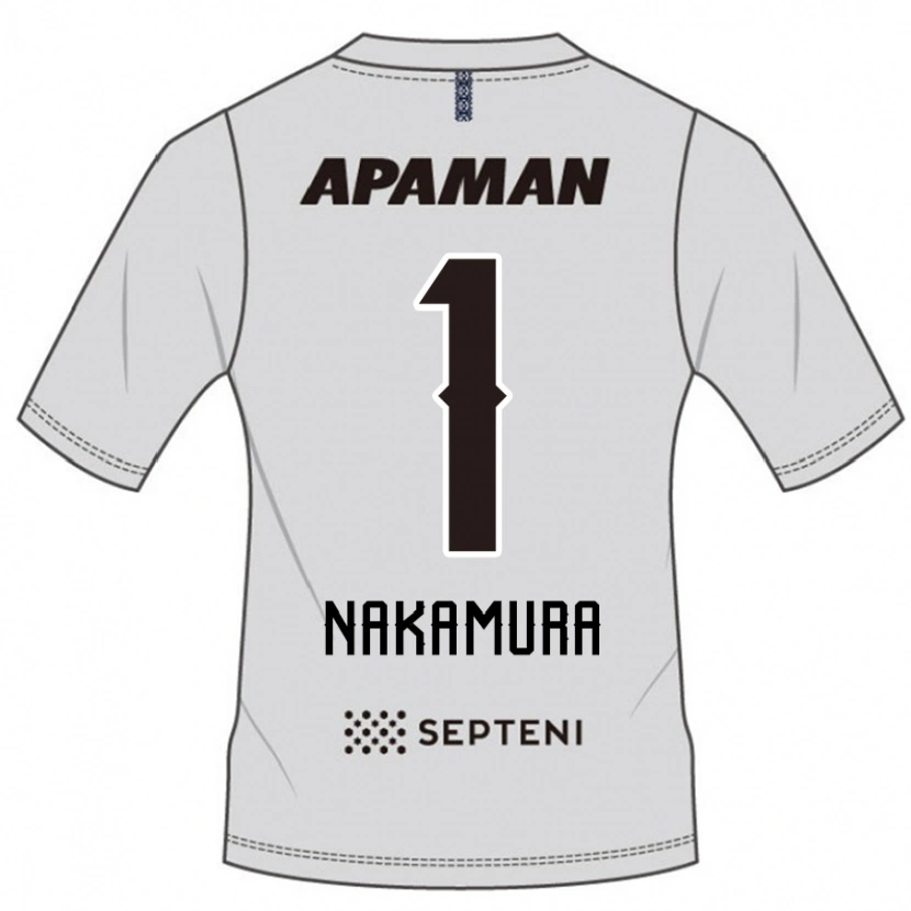 Danxen Homme Maillot Seigo Nakamura #1 Gris Clair Tenues Extérieur 2025/26 T-Shirt