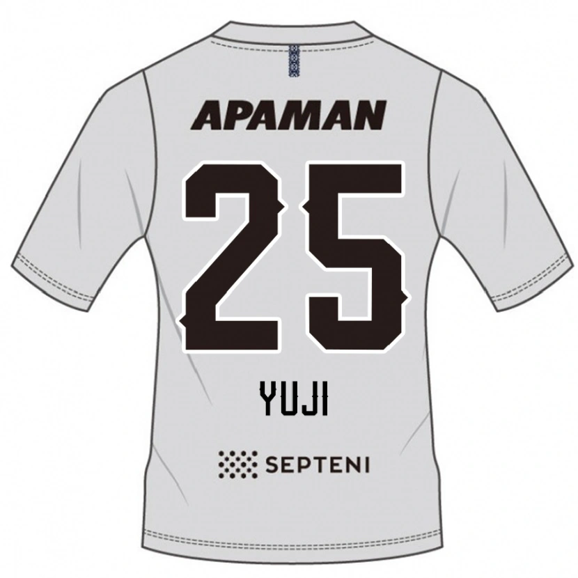 Danxen Homme Maillot Yuji Kitajima #25 Gris Clair Tenues Extérieur 2025/26 T-Shirt