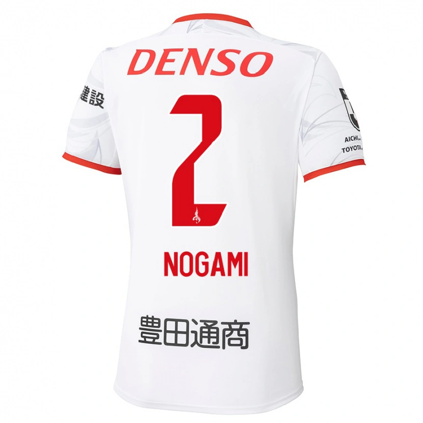 Danxen Homme Maillot Yuki Nogami #2 Blanc Rouge Tenues Extérieur 2025/26 T-Shirt