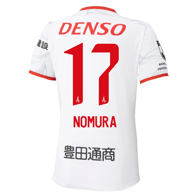 Danxen Homme Maillot Yuto Nomura #17 Rouge Jaune Tenues Extérieur 2025/26 T-Shirt