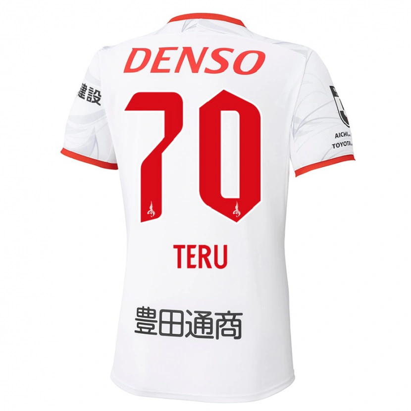 Danxen Homme Maillot Teruki Hara #70 Blanc Rouge Tenues Extérieur 2025/26 T-Shirt
