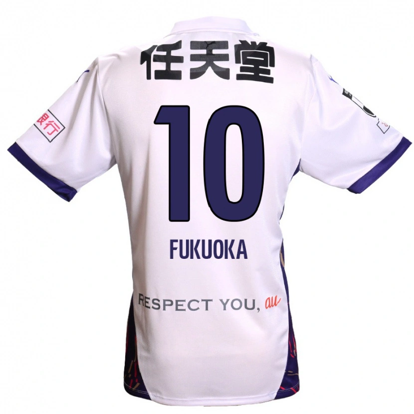 Danxen Homme Maillot Shimpei Fukuoka #10 Blanc Violet Noir Tenues Extérieur 2025/26 T-Shirt