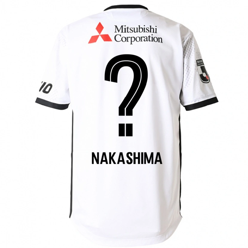 Danxen Homme Maillot Riku Nakashima #0 Blanc Noir Tenues Extérieur 2025/26 T-Shirt