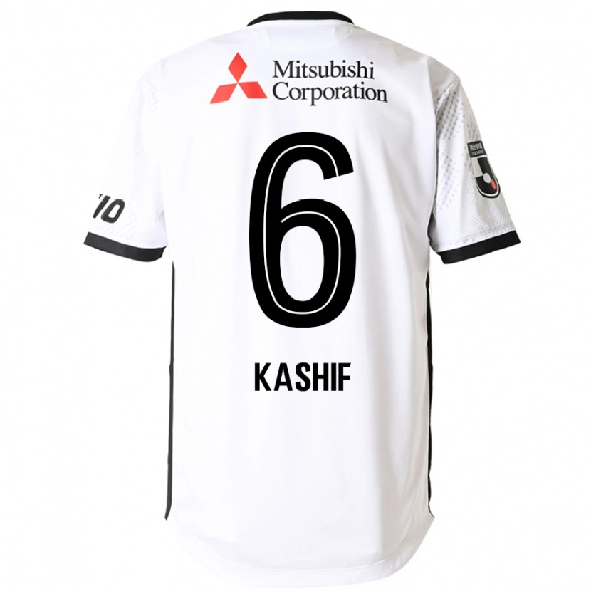 Danxen Homme Maillot Kashif Bangnagande #6 Blanc Noir Tenues Extérieur 2025/26 T-Shirt