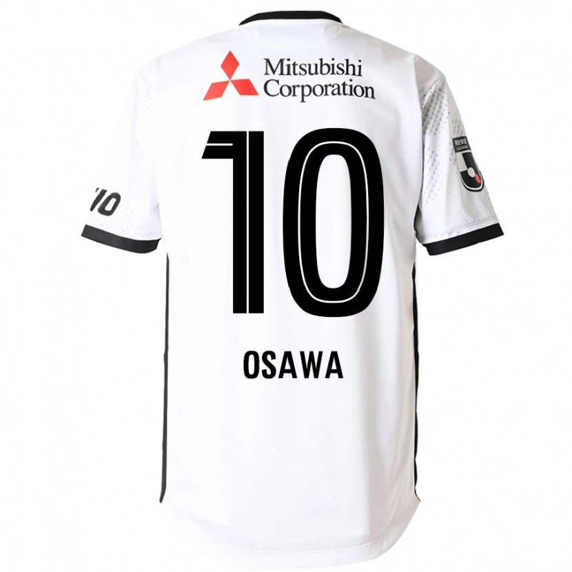 Danxen Homme Maillot Shuzo Osawa #10 Blanc Noir Tenues Extérieur 2025/26 T-Shirt