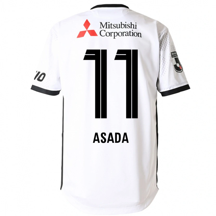 Danxen Homme Maillot Rui Asada #11 Blanc Noir Tenues Extérieur 2025/26 T-Shirt