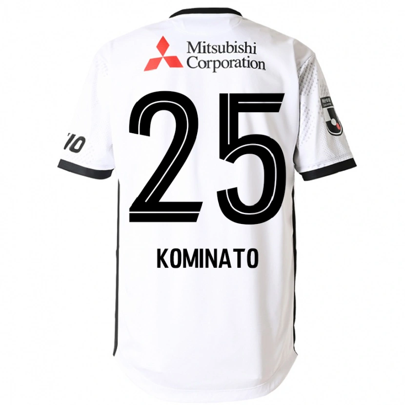 Danxen Homme Maillot Tsuna Kominato #25 Blanc Noir Tenues Extérieur 2025/26 T-Shirt