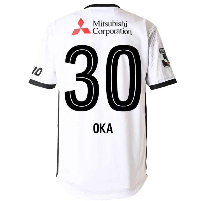 Danxen Homme Maillot Teppei Oka #30 Blanc Noir Tenues Extérieur 2025/26 T-Shirt
