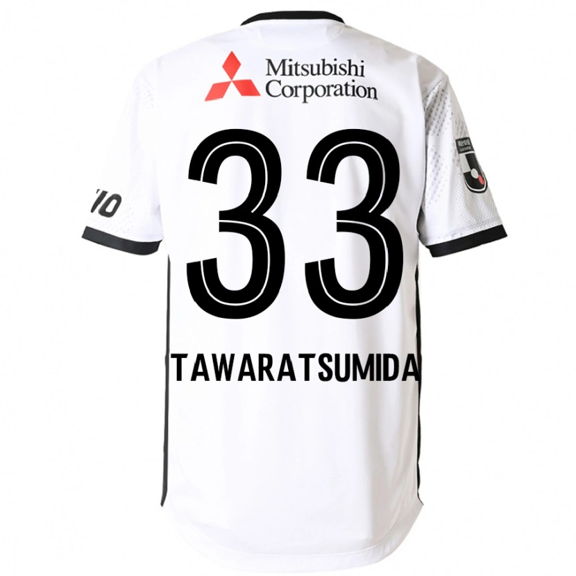 Danxen Homme Maillot Kota Tawaratsumida #33 Blanc Noir Tenues Extérieur 2025/26 T-Shirt