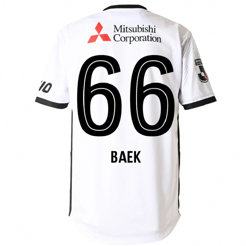 Danxen Homme Maillot In-Hwan Baek #66 Blanc Noir Tenues Extérieur 2025/26 T-Shirt