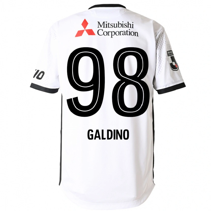 Danxen Homme Maillot Everton Galdino #98 Blanc Noir Tenues Extérieur 2025/26 T-Shirt