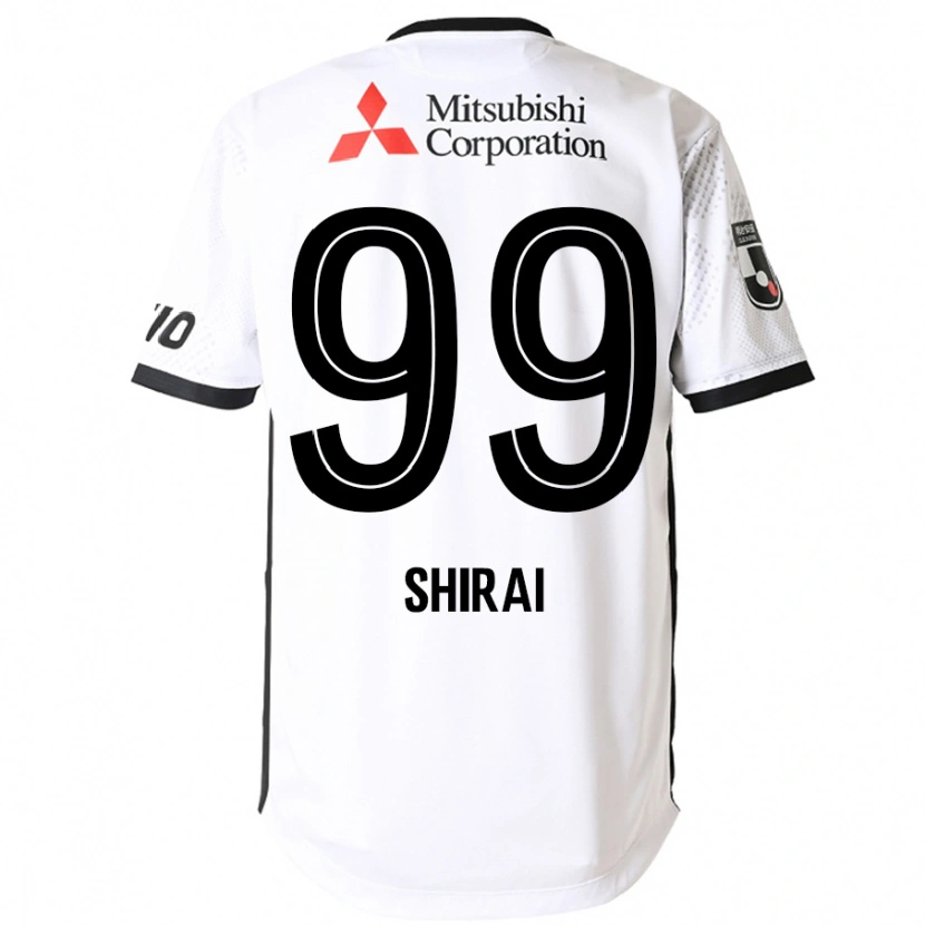 Danxen Homme Maillot Kosuke Shirai #99 Blanc Noir Tenues Extérieur 2025/26 T-Shirt