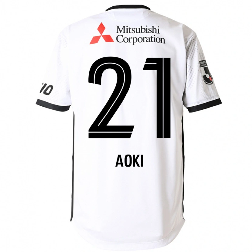 Danxen Homme Maillot Takuya Aoki #21 Blanc Noir Tenues Extérieur 2025/26 T-Shirt