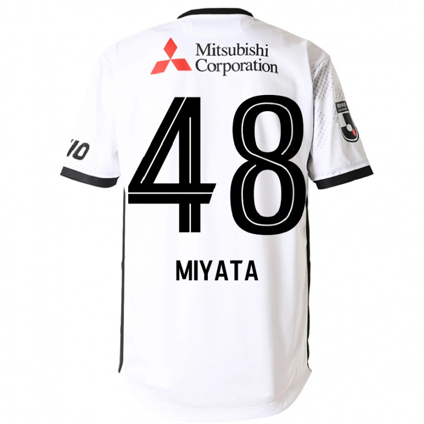 Danxen Homme Maillot Izumi Miyata #48 Blanc Noir Tenues Extérieur 2025/26 T-Shirt