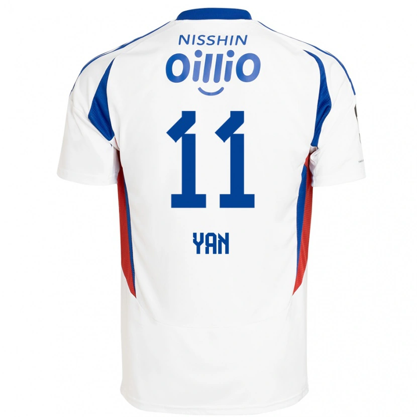 Danxen Homme Maillot Yan Matheus #11 Blanc Bleu Royal Tenues Extérieur 2025/26 T-Shirt