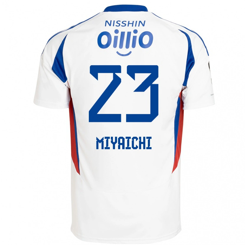 Danxen Homme Maillot Ryo Miyaichi #23 Blanc Bleu Royal Tenues Extérieur 2025/26 T-Shirt