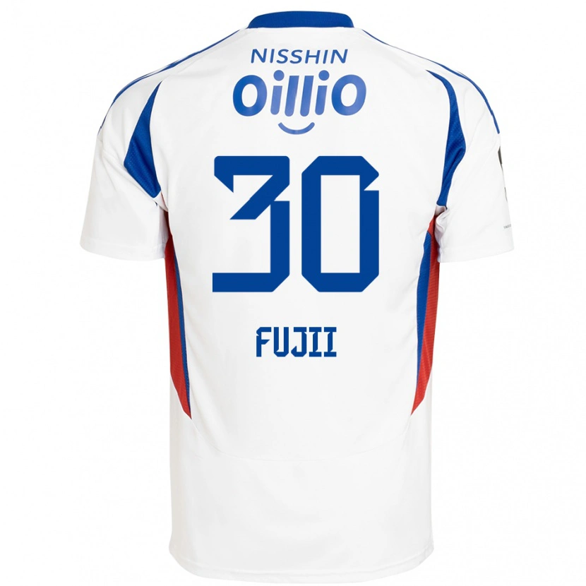 Danxen Homme Maillot Shota Fujii #30 Blanc Bleu Royal Tenues Extérieur 2025/26 T-Shirt