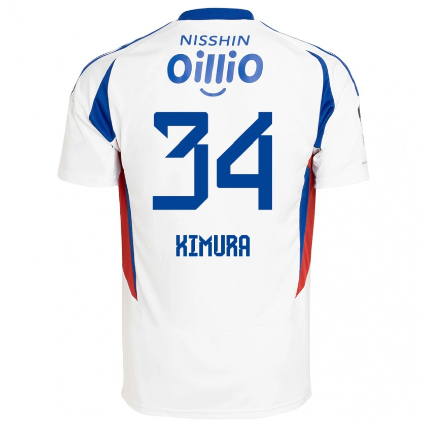 Danxen Homme Maillot Takuto Kimura #34 Bleu Royal Blanc Tenues Extérieur 2025/26 T-Shirt