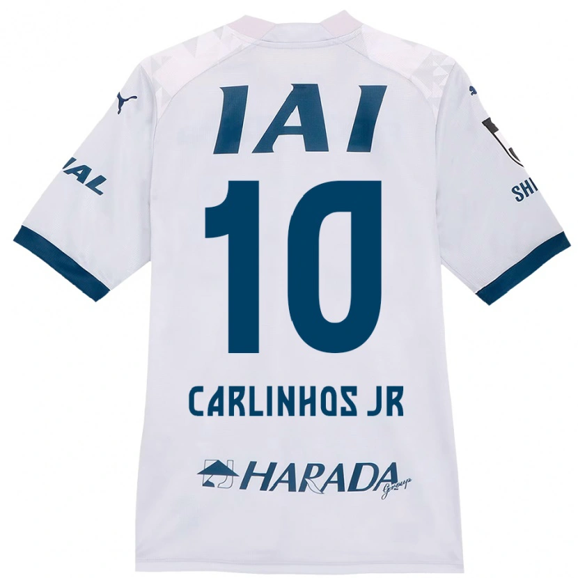 Danxen Homme Maillot Carlinhos Junior #10 Blanc Bleu Royal Tenues Extérieur 2025/26 T-Shirt
