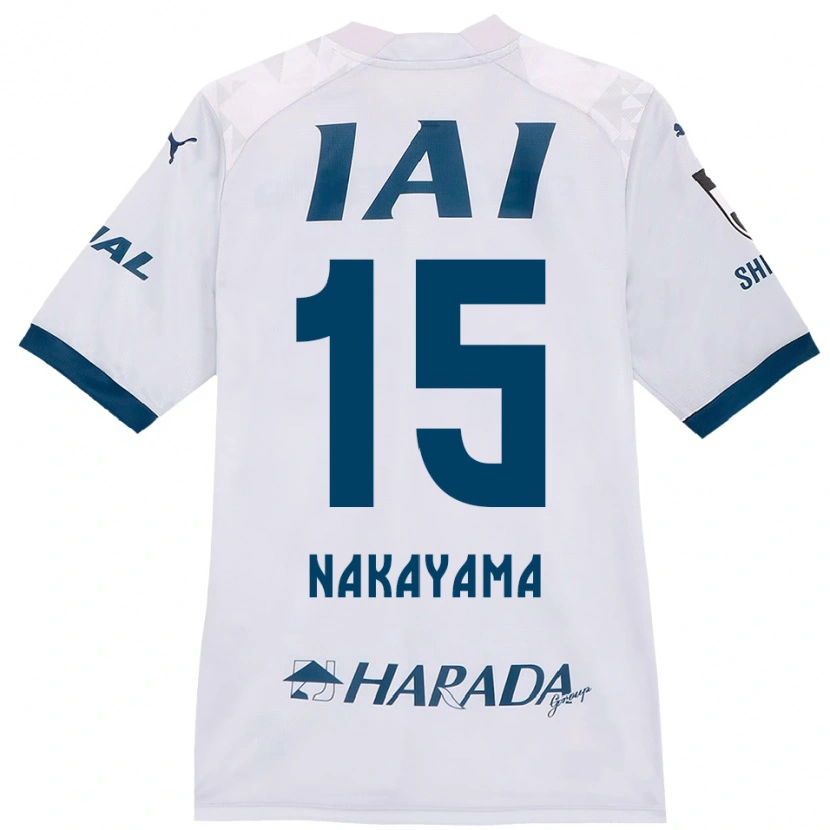 Danxen Homme Maillot Atsuki Nakayama #15 Blanc Bleu Royal Tenues Extérieur 2025/26 T-Shirt