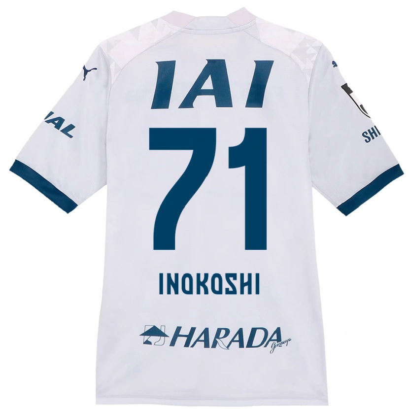 Danxen Homme Maillot Yui Inokoshi #71 Blanc Bleu Royal Tenues Extérieur 2025/26 T-Shirt