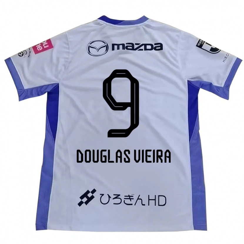 Danxen Homme Maillot Douglas Vieira #9 Violet Orange Tenues Extérieur 2025/26 T-Shirt