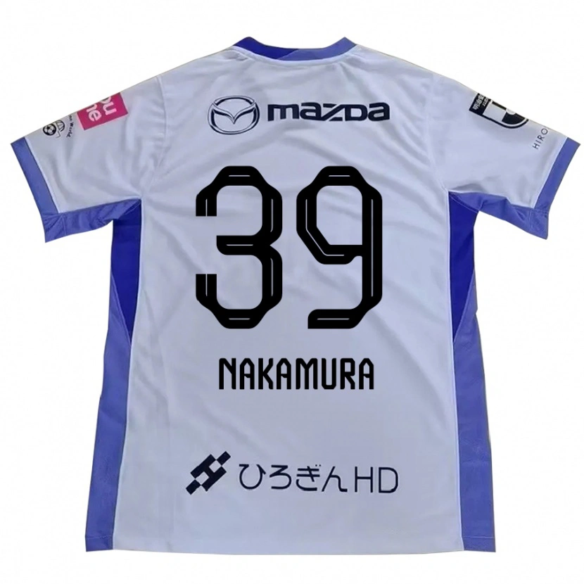 Danxen Homme Maillot Sota Nakamura #39 Blanc Orange Tenues Extérieur 2025/26 T-Shirt