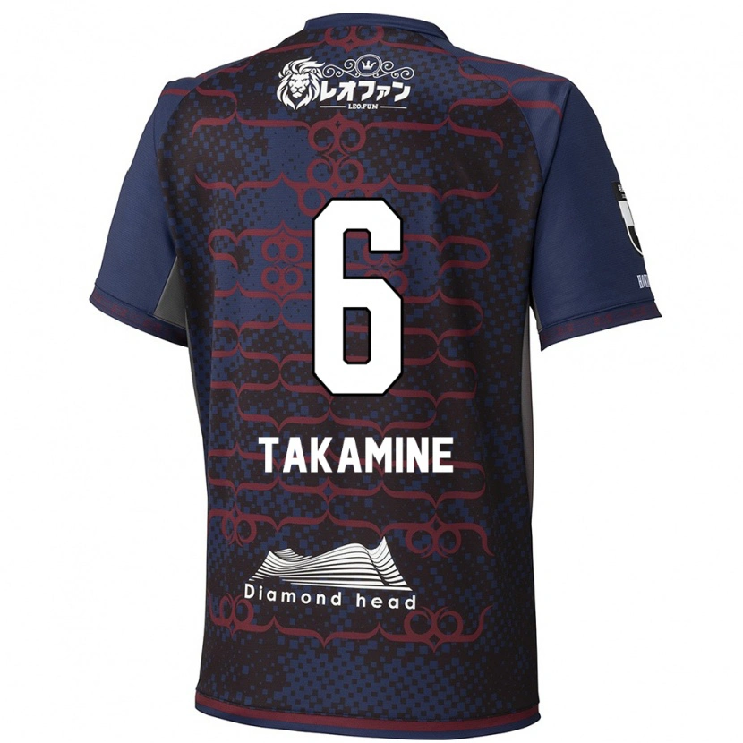 Danxen Homme Maillot Tomoki Takamine #6 Bleu Rouge Tenues Extérieur 2025/26 T-Shirt