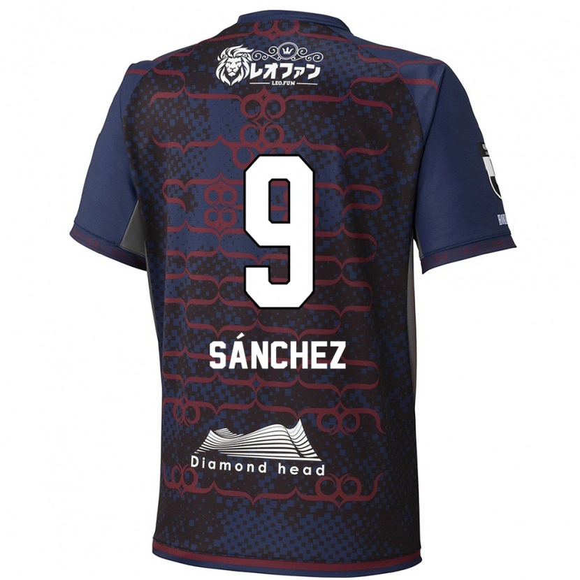 Danxen Homme Maillot Jordi Sánchez #9 Rouge Noir Tenues Extérieur 2025/26 T-Shirt