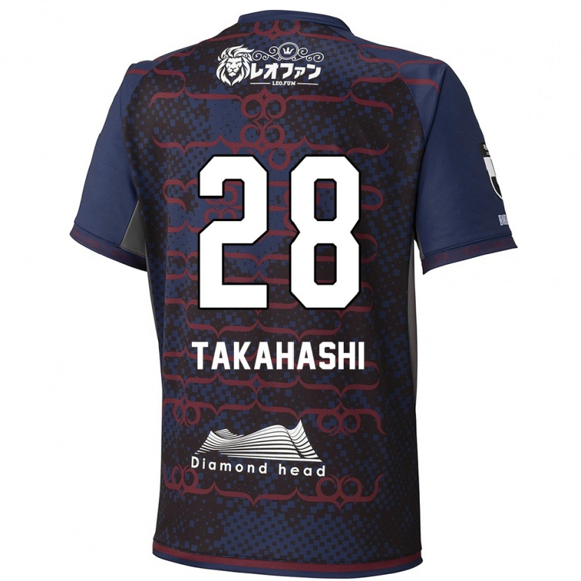 Danxen Homme Maillot Koga Takahashi #28 Bleu Rouge Tenues Extérieur 2025/26 T-Shirt