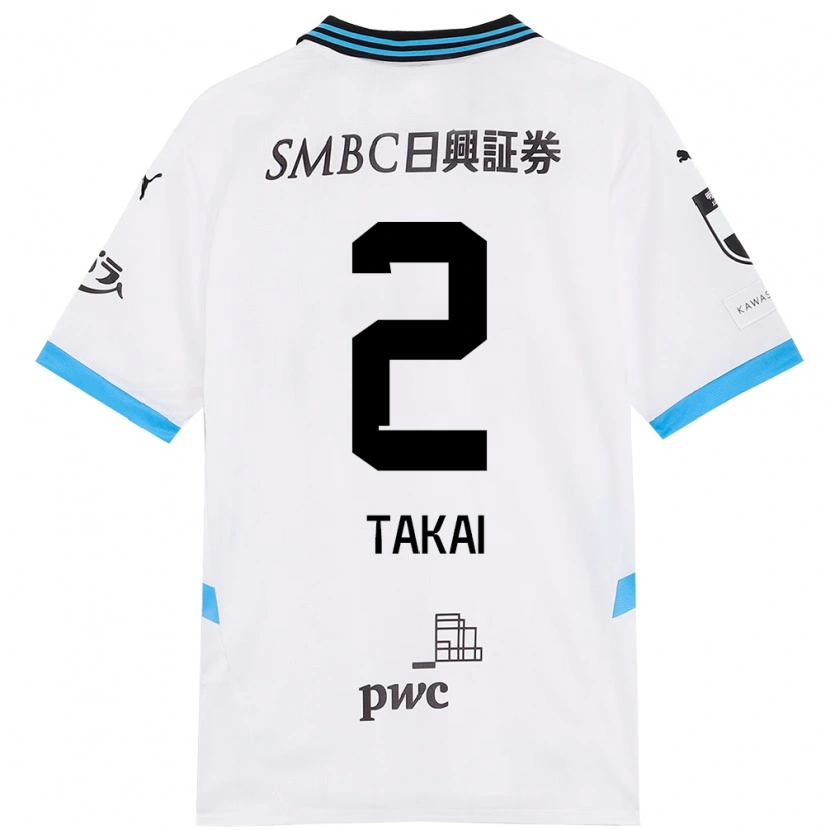 Danxen Homme Maillot Kota Takai #2 Blanc Bleu Ciel Tenues Extérieur 2025/26 T-Shirt