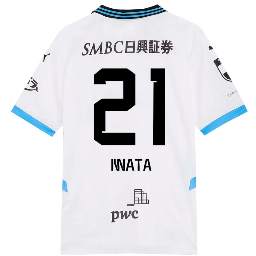 Danxen Homme Maillot Kantaro Iwata #21 Blanc Bleu Ciel Tenues Extérieur 2025/26 T-Shirt