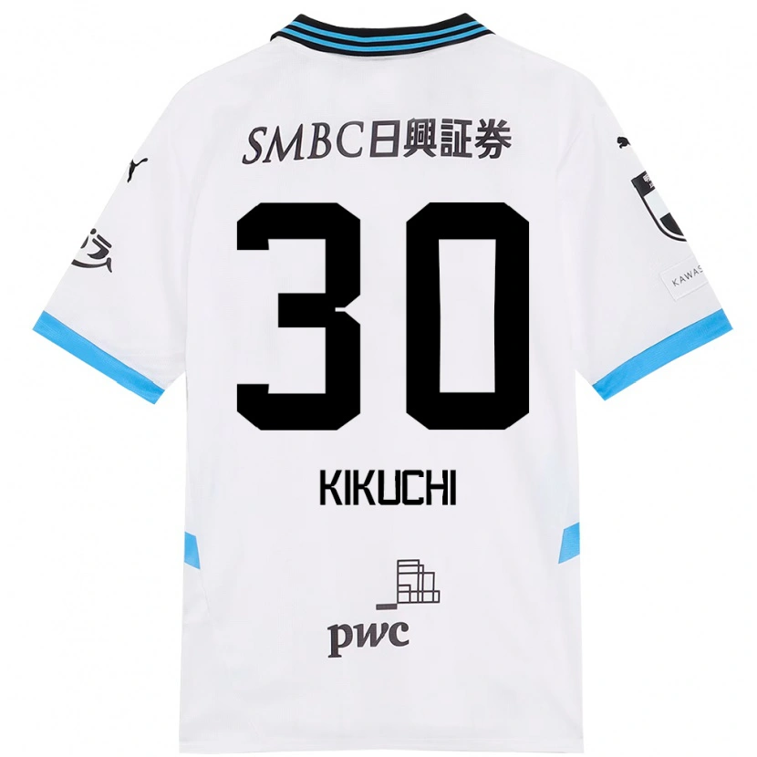 Danxen Homme Maillot Kyo Kikuchi #30 Blanc Bleu Ciel Tenues Extérieur 2025/26 T-Shirt