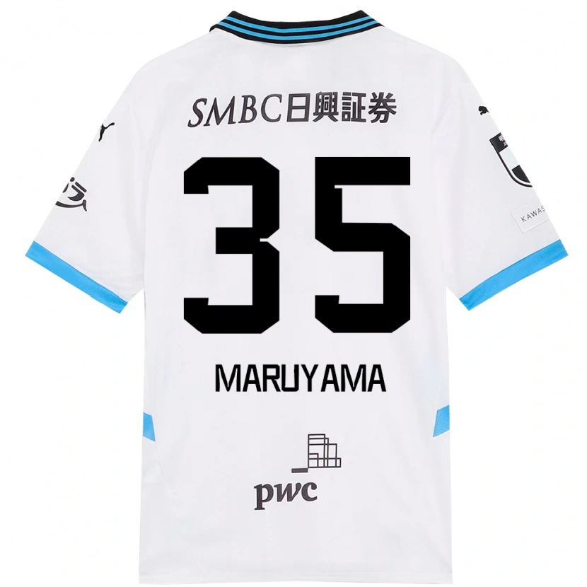 Danxen Homme Maillot Yuichi Maruyama #35 Blanc Bleu Ciel Tenues Extérieur 2025/26 T-Shirt