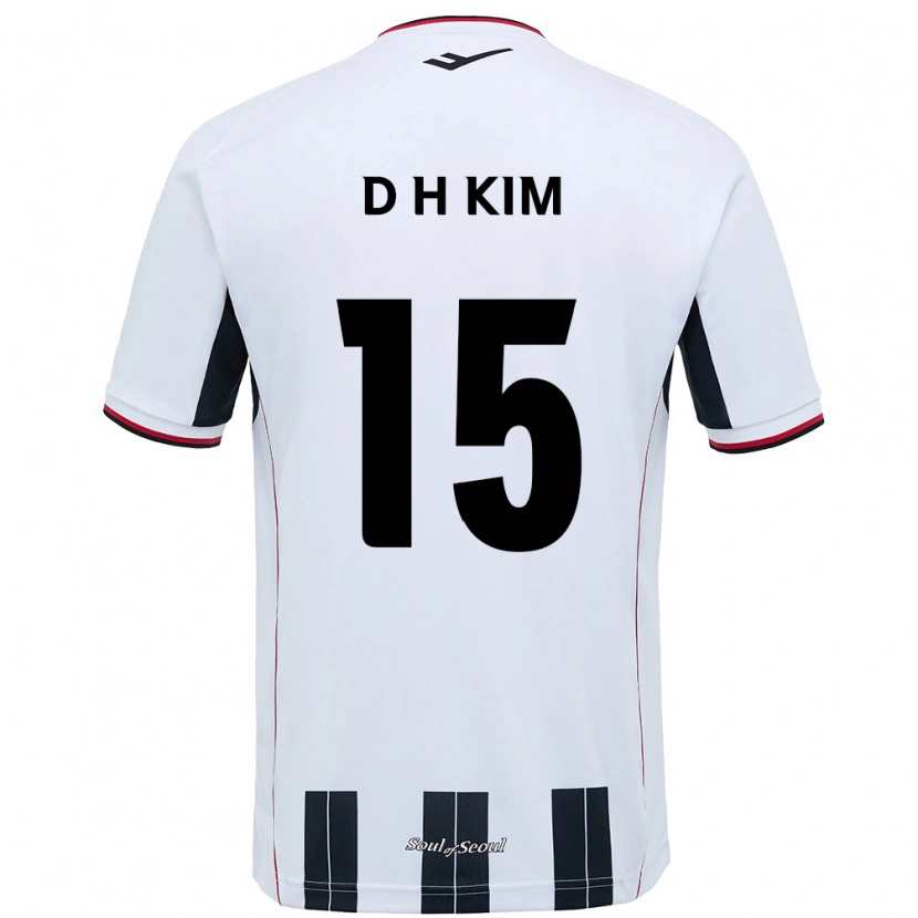 Danxen Homme Maillot Hyeon-Deok Kim #15 Noir Rouge Tenues Extérieur 2025/26 T-Shirt