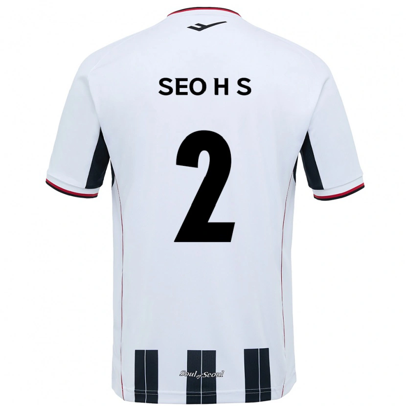 Danxen Homme Maillot Seo Hyeon-Suk #2 Blanc Noir Tenues Extérieur 2025/26 T-Shirt