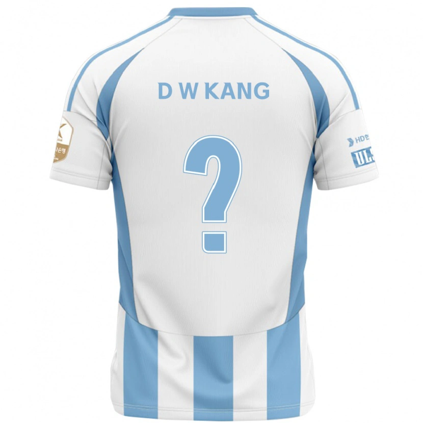 Danxen Homme Maillot Dong-Woo Kang #0 Blanc Bleu Ciel Tenues Extérieur 2025/26 T-Shirt
