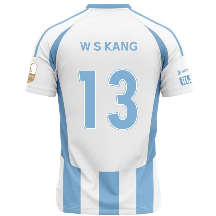 Danxen Homme Maillot Sang-Woo Kang #13 Blanc Bleu Ciel Tenues Extérieur 2025/26 T-Shirt