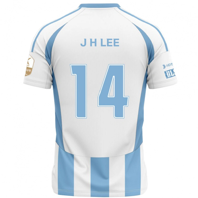 Danxen Homme Maillot Jin-Hyun Lee #14 Blanc Bleu Ciel Tenues Extérieur 2025/26 T-Shirt