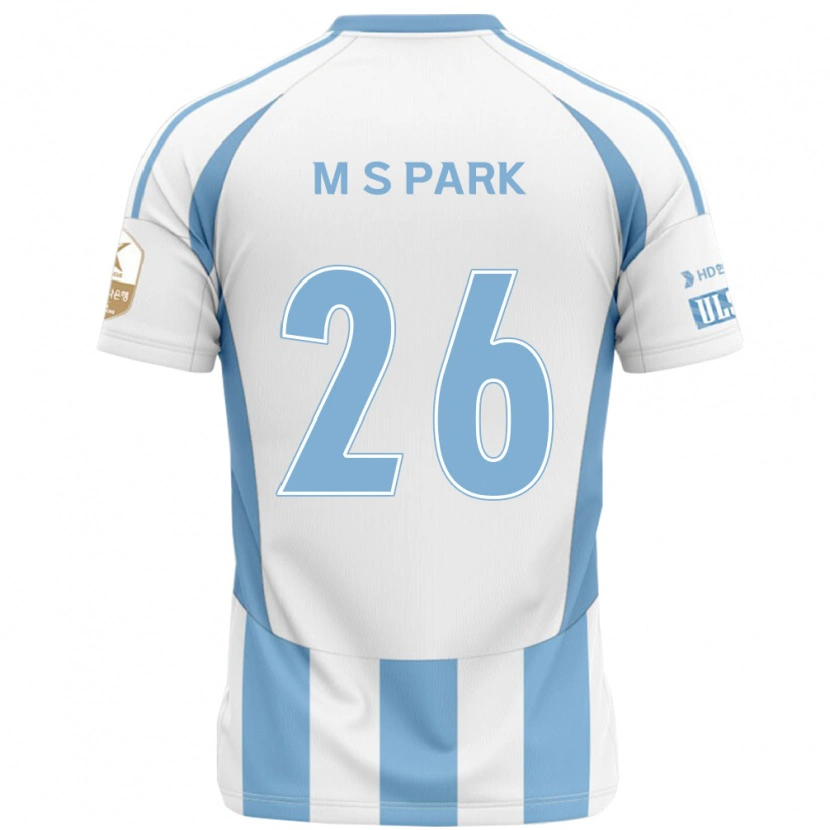 Danxen Homme Maillot Min-Seo Park #26 Blanc Bleu Ciel Tenues Extérieur 2025/26 T-Shirt