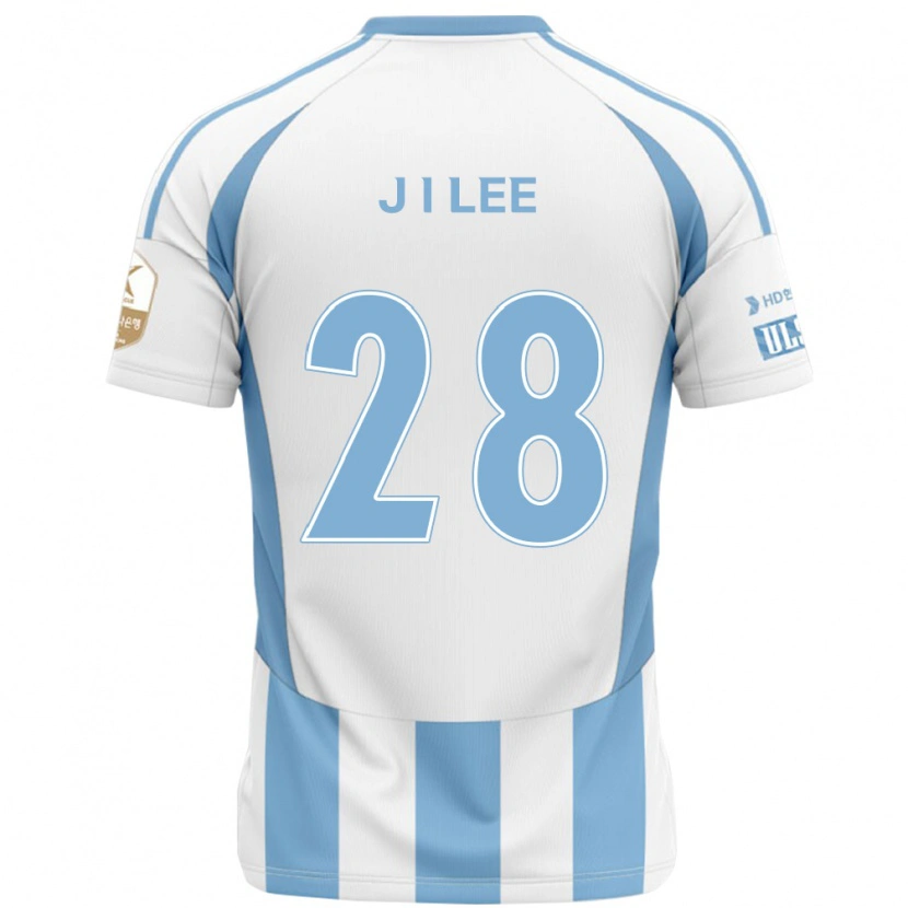 Danxen Homme Maillot Jae-Ik Lee #28 Blanc Bleu Ciel Tenues Extérieur 2025/26 T-Shirt